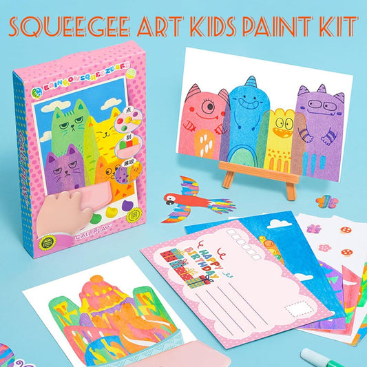 Squeegee Rainbow Dot Painting Kit (105 Pcs / 3 Box)